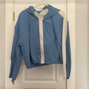 Prince Blue and Cream Hooded Jacket